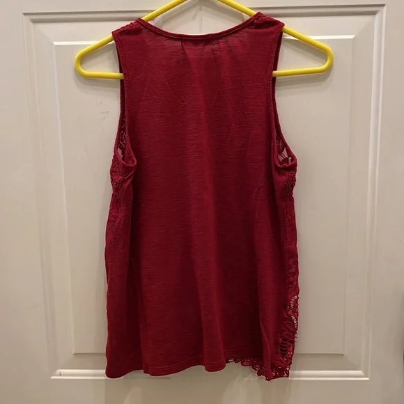 Altar’d State burgundy sleeveless shirt. - Picture 5 of 6